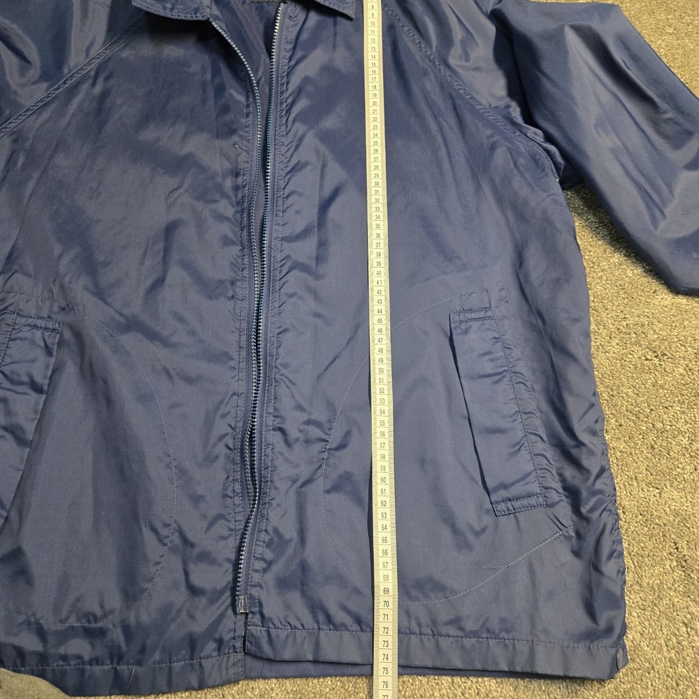 Vintage Dunlop Windbreaker Jacket Men's Size L‎ Navy Blue Short Sleeve Zip Up... - Picture 14 of 16